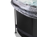 EXIT Black Leather pool ø360x122cm med dome og sandfilterpumpe - sort EXIT Black Leather pool ø360x122cm med dome og sandfilterpumpe - sort