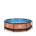 Wood liner ø300x76cm - pool reservedel - brun - EXIT Wood liner ø300x76cm - pool reservedel - brun - EXIT