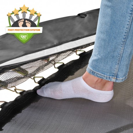 EXIT Allure Premium nedgravet firkantet trampolin - sort