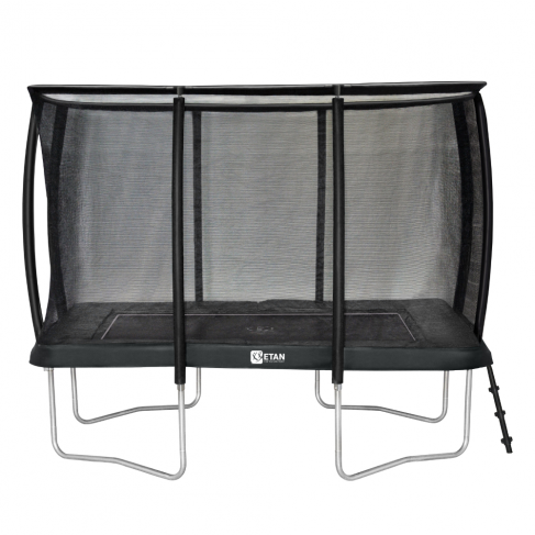 Etan Premium firkantet trampolin med sikkerhedsnet - grå