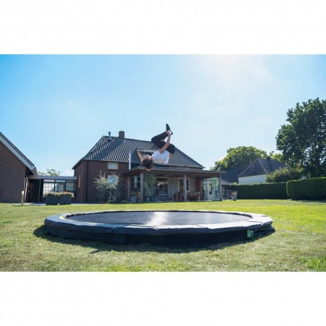 Silhouette Sport - rund nedgravnings trampolin (EXIT) - Sort