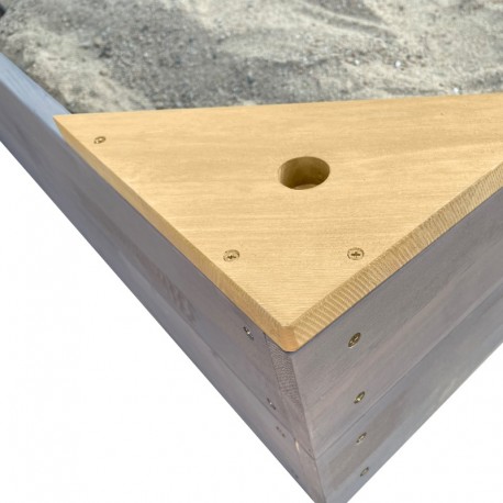 Kelly sandkasse m/ køkken - grå/brun