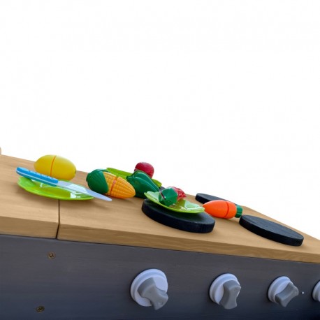 Kelly sandkasse m/ køkken - grå/brun