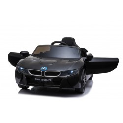 BMW i8 Coupe elbil til børn 12v m/gummihjul + 2.4G + lædersæde 2