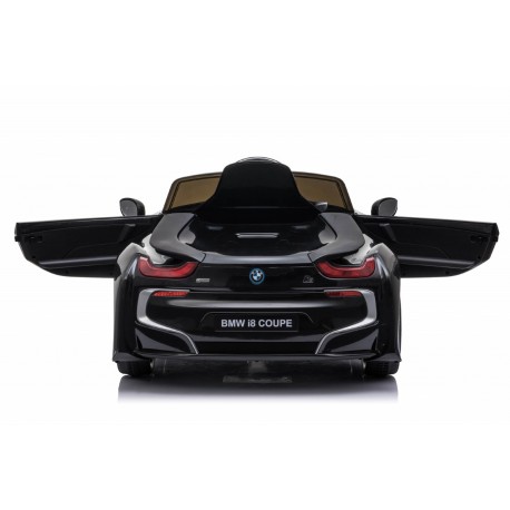 BMW i8 Coupe elbil til børn 12v m/gummihjul + 2.4G + lædersæde