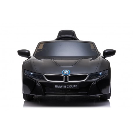 BMW i8 Coupe elbil til børn 12v m/gummihjul + 2.4G + lædersæde