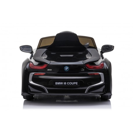 BMW i8 Coupe elbil til børn 12v m/gummihjul + 2.4G + lædersæde