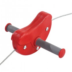 Svævebane Rød - 30 meter kabel - Zip Wire Para 2
