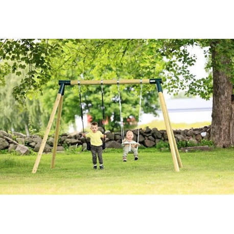 Gyngestativ Basic i træ (Hörby Bruk) - 2 gynger