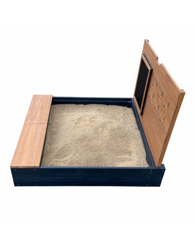 Mandy sandkasse - Antracitgrå / brun
