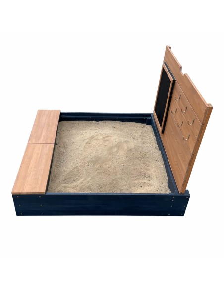 Mandy sandkasse - Antracitgrå / brun