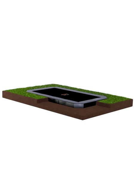 Avyna FlatLevel Rektangulær Trampolin - Grå