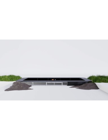 Avyna FlatLevel Rektangulær Trampolin - Grå