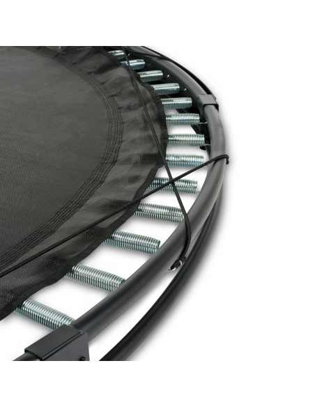 EXIT InTerra sportstrampolin - rund i jordniveau - sort