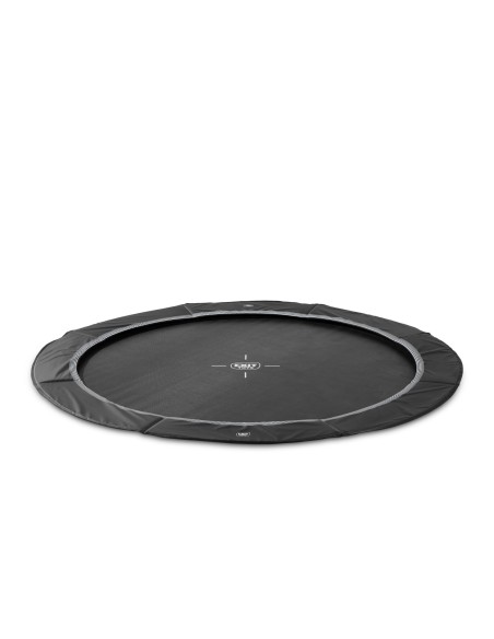 EXIT InTerra sportstrampolin - rund i jordniveau - sort