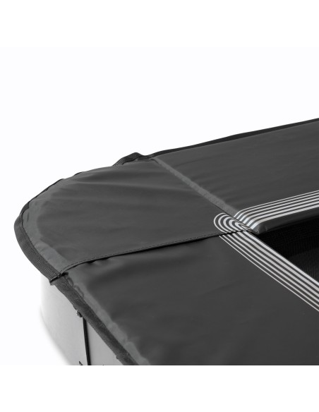 EXIT InTerra sportstrampolin - firkantet i jordniveau - sort