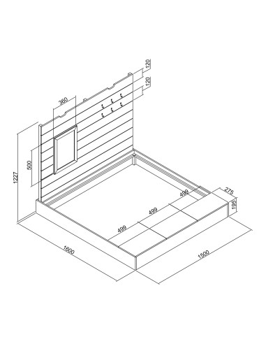 Mandy XXL sandkasse - 160 x 150 cm