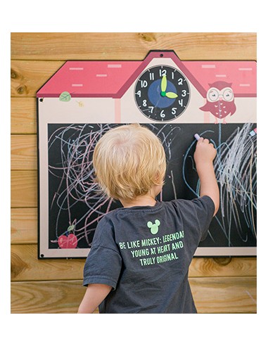 Tegnetavle med ur - til legepladsen - Swingking