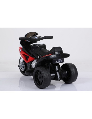 BMW S1000 motorcykel 6V med lædersæde - Rød