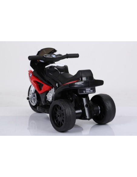 BMW S1000 motorcykel 6V med lædersæde - Rød