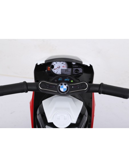 BMW S1000 motorcykel 6V med lædersæde - Rød