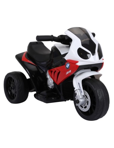 BMW S1000 motorcykel 6V med lædersæde - Rød