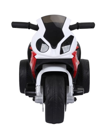 BMW S1000 motorcykel 6V med lædersæde - Rød