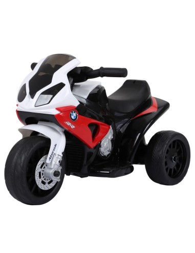 BMW S1000 motorcykel 6V med lædersæde - Rød