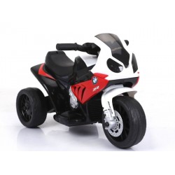 BMW S1000 motorcykel 6V med lædersæde - Rød