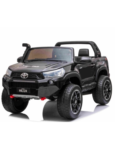 Toyota Hilux 24v ELBil m/2x24V 240W motor + Lædersæde + Gummihjul, Sort