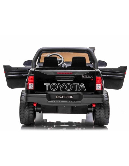 Toyota Hilux 24v ELBil m/2x24V 240W motor + Lædersæde + Gummihjul, Sort