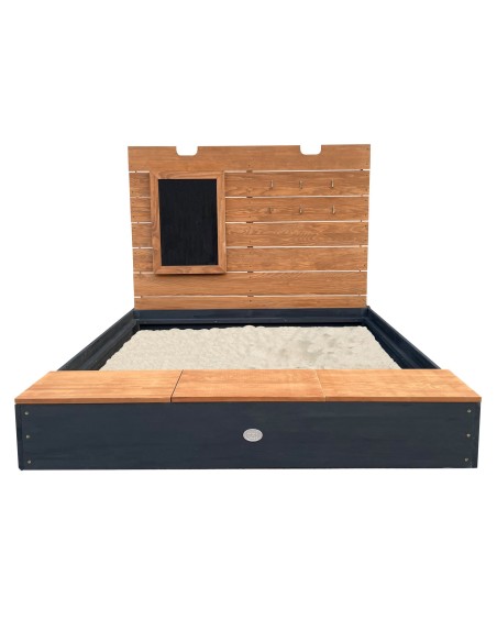 Mandy XL sandkasse 130 x 120 cm – antracit/brun