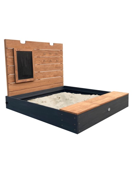 Mandy XL sandkasse 130 x 120 cm – antracit/brun