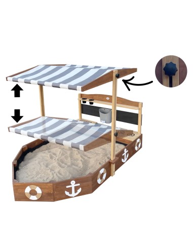 Dora bådsandkasse med soltag