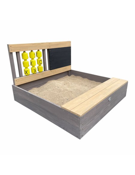Kitty Sandkasse – 100 x 100 cm med kryds og bolle