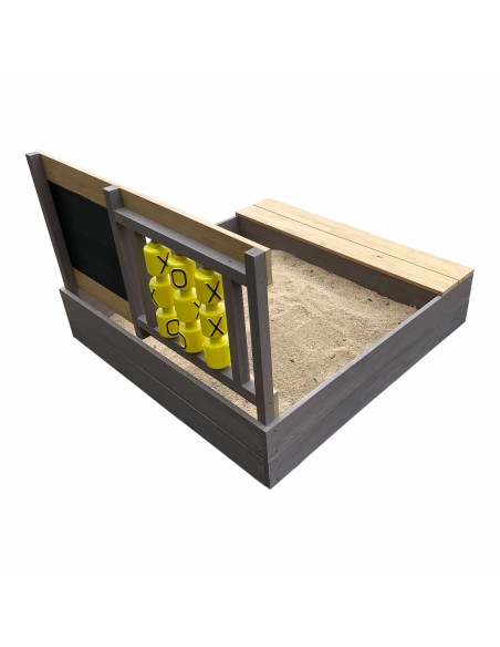 Kitty Sandkasse – 100 x 100 cm med kryds og bolle