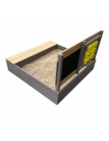 Kitty Sandkasse – 100 x 100 cm med kryds og bolle