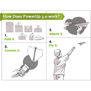 Fjernstyret papirflyver PowerUp 3.0