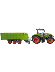 Stor flot fjernstyet traktor med cargo trailer