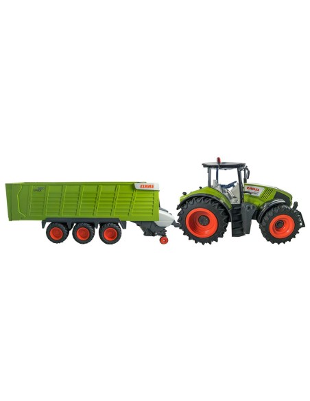 Stor flot fjernstyet traktor med cargo trailer