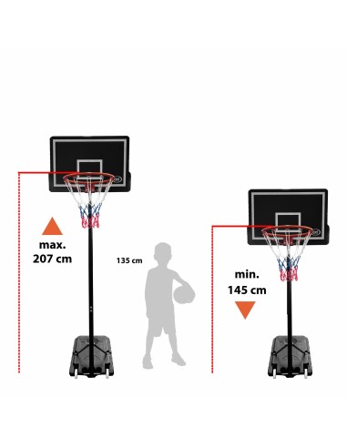 Basketball Stander - justerbar 145-207 cm