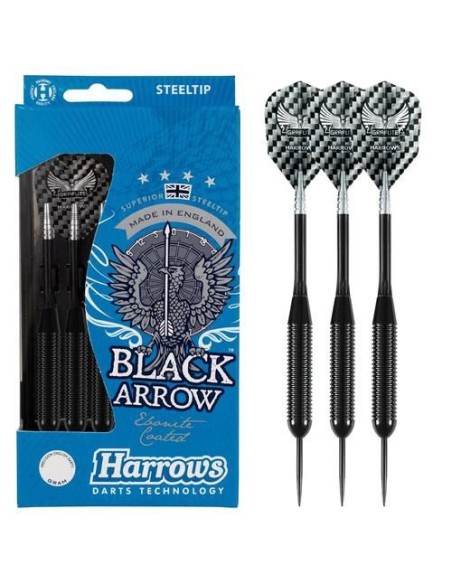 Dartpile Black Arrow – 22 g Steeltip, 3 stk. inkl. etui