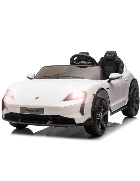 Porsche Taycan Turbo S Elbil til børn 21,6V – Hvid
