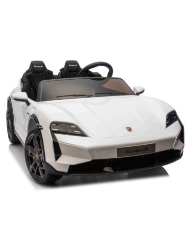 Porsche Taycan Turbo S Elbil til børn 21,6V – Hvid