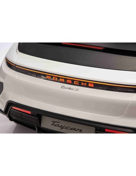 Porsche Taycan Turbo S Elbil til børn 21,6V – Hvid
