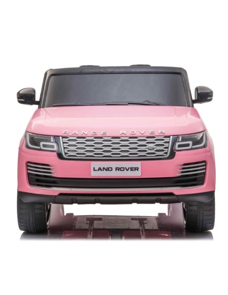 Range Rover Sport XL Elbil til børn Pink m/Lithium + Gummihjul + Lædersæde
