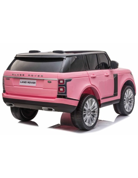 Range Rover Sport XL Elbil til børn Pink m/Lithium + Gummihjul + Lædersæde