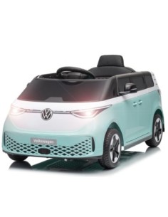 VW ID Buzz Elbil Til børn 22,2V m/Gummihjul, Lædersæde 2.4G