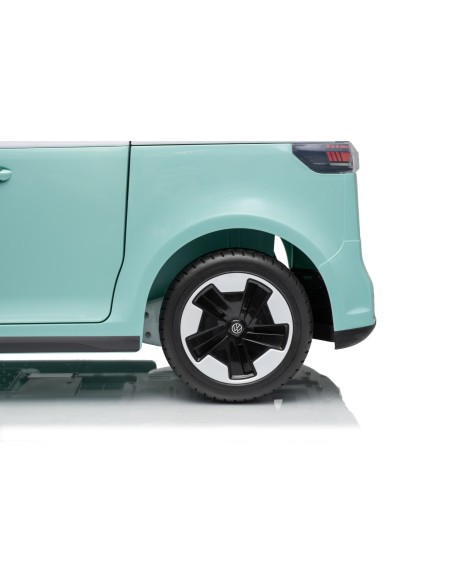 VW ID Buzz Elbil Til børn 22,2V m/Gummihjul, Lædersæde 2.4G