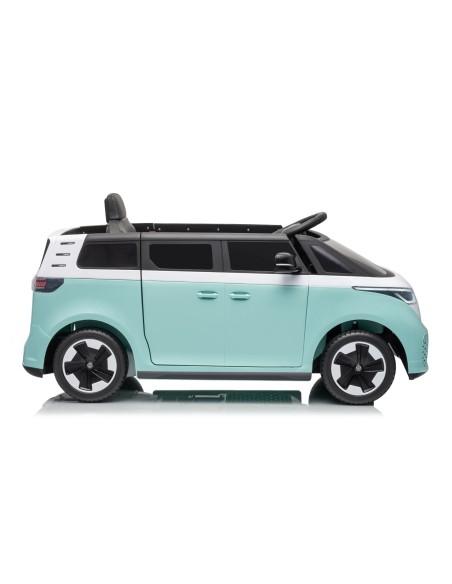VW ID Buzz Elbil Til børn 22,2V m/Gummihjul, Lædersæde 2.4G